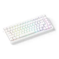 Teclado Magnético Akko Tac 75 He Rgb 0.01mm 8k Rapid Trigger Branco Inglês Us