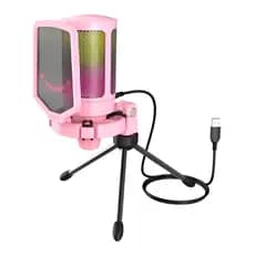 FIFINE Microfone USB Para Jogos Para PS5 PC, Microfone Condensador Com Mudo Rápido, A6V