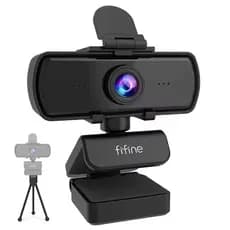 Webcam FIFINE K420 Resolução 2K 1440p com Microfone Embutido e Tripé
