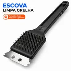 Escova Limpa Grelha Com Raspador Limpa Churrasqueira Escova Para Churrasco