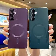 Luxo Magnético Macio TPU Caso De Telefone Para Samsung A05S A06 A07 A14 A15 A16 A17 A24 A25 A26 A34 A35 A36 A37 A54 A55