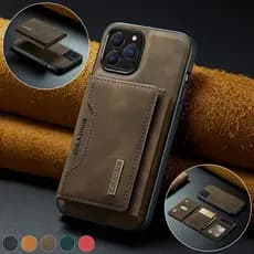 2 Em 1 Capa De Couro Magnético Destacável Para IPhone 17 Ar 16 E 15 Plus 14 13 12 11 Pro Max Carteira Cobre Titular Do C