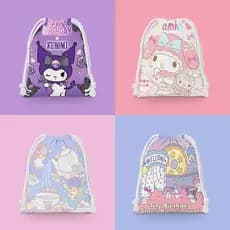 Saco De Presente Com Cordão De Desenho Animado Kuromi My Melody Little Twin Stars Hello Kitty Bolsa De Armazenamento Pan