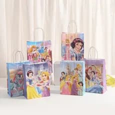 Saco De Papel De Princesa Dos Desenhos Animados Crianças Presente Aniversário Festa Doces N6504