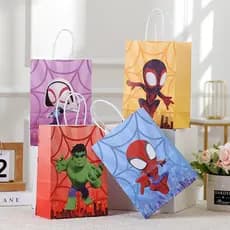 Saco De Papel Do Homem-Aranha Dos Desenhos Animados Presente Aniversário Doces Festa Compras Brinquedos N5905