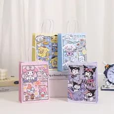 Saco De Papel Sanrio Kuromi Dos Desenhos Animados Presente Infantil Festa Doces N5005