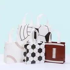 Bola Tema Não Tecido Saco Bolsa Futebol Vôlei Rugby Beisebol Presente Festa De Aniversário Brinquedos Compras N9303