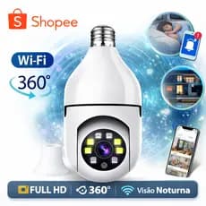 Sem Fio 360 ° Câmera De Segurança Full HD WiFi , PTZ Com Visão Noturna-Tensão Dupla