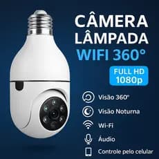 360 ° Câmera Full HD Wi-Fi Light Com Visão Noturna E Áudio