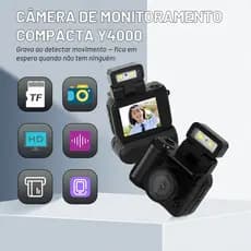 Mini Câmera Com Tela Para Uso Doméstico , Esportivo E Externo-Filmadora Portátil HD 1080p Muito Pequena