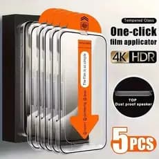 1-5 Pçs Fácil De Instalar 9H HD Protetores De Tela Para IPhone X XR 11 13 14 15 16 12 Pro Xs Max Kit Anti-Espião 9H Film