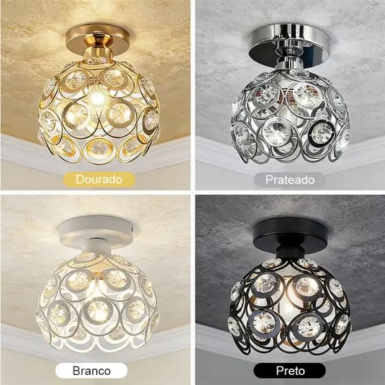 Lustre De Cristal , Moderno , Minimalista E Ligeiramente Luxuoso , Perfeito Para Salas , Varandas Corredors  110V – 220V