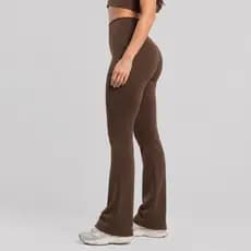 Calça Bailarina Legging Flare Reta Feminina Cintura Alta Sem Transparência Academia Fitness