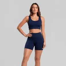 Conjuntinho Básico de Top e Short Fitness Academia  Zero Transparencia para Treinos