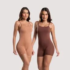 kit 2 Macaquinhos Slim Alça Fina Fitness Academia Zero Transparência