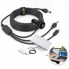 🔥Cabo 5 em 1 para Starlink Mini🔥Adaptador 3 em 1 para Acendedor de Cigarros 12V-24V+Conector USB-C+Conector DC