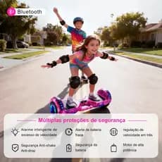 🔥Estrutura de liga de alumínio🔥Hoverboard Skate Elétrico 6.5 Polegadas Com Led E Bluetooth