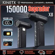 Soprador Portátil X8 Turbo Jato Alta Potência Com Lanterna Multifuncional Soprador Mini Turbo Recarregável