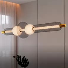 Luminária Pendente Moderna Auréola Estilo Nórdico com Globo Multicolor Gold Decorativa Bivolt