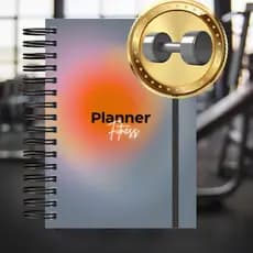 Planner Fitness Masculino - Organizar Alimentação - Atividade Física - Reeducação Alimentar