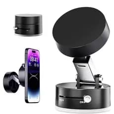 360°Suporte dobrável para celular Suporte magnético de adsorção de carro a vácuo dupla face