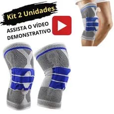 Joelheira Esportiva com Apoio de Silicone e Aço – Para Ciclismo, Corrida, Crossfit e Musculação