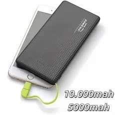 Carregador Portátil Pineng PN-951, Bateria Externa 10.000mAh / 5.000mAh para Celulares