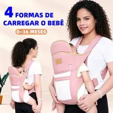 Canguru para Bebê Modelo Panda Ajustável e Respirável Para 2 a 18 Meses Suporta até 15kg Ideal para Passeios