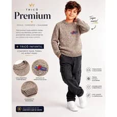 Tricô Infantil Premium Menino Inverno Casual Macio Confortável Elegante