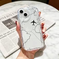 Capinha Celular Minimalista Avião iPhone 17 Pro Max 17Air 16 15 13 11 14 12 11 Xs XR