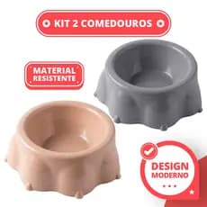 Kit 2 Comedouro e Bebedouro Pet 800ml – Potes Resistentes para Cães e Gatos Água e Ração