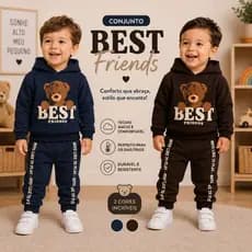 Conjunto de Moleton Bebê Menino - Roupa 100% Algodão Ideal para o Frio