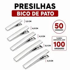 Bico de pato 50 ou 100 unidades Presilha Jacare Prata ouro - 3.0cm | 4.0cm | 4.5cm | 5.5cm | 6.5 cm | 7.5cm