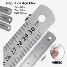 Regua de aço resistente 30cm / 60cm