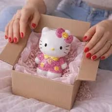 ❤️ Porta Pincel / Porta Lápis Hello Kitty Pink Glitter