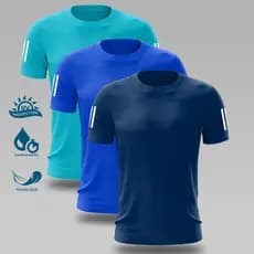 camiseta de treino kit com 3 peças