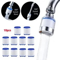 Filtro de Água para Torneira de Cozinha, Purificador que Remove Cloro e Metais Pesados, Filtração com Algodão PP EDYP