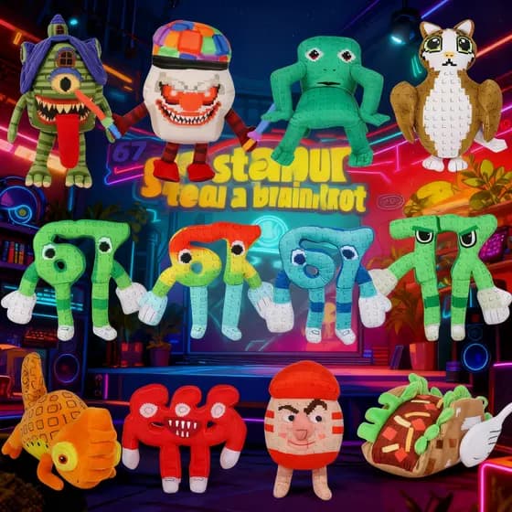67 Pelúcias Sahur - Roubar, um Personagem da Coleção Brainrot, Brinquedos de Pelúcia, Boneco Colecionável VY5H
