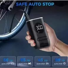 Bomba de Ar Portatil Compressor Inflator Multi-função 4 em 1 PowerBank 8kmah Bateria Calibrador de Carro Auto Pneu