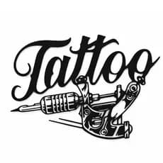 Placa Decorativa Tattoo para Parede | Decoração Estilo Tatuagem