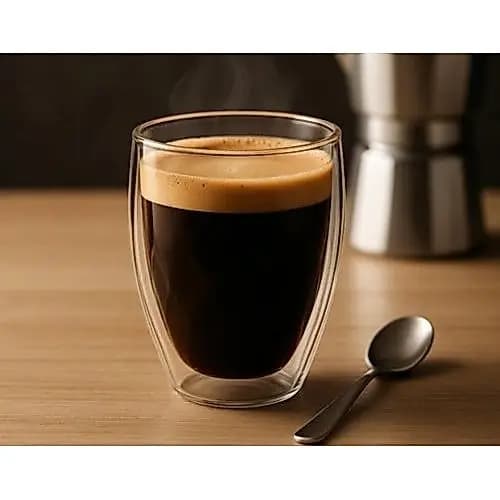 Conjunto Copos Vidro Dupla Parede 350ml Capacidade Alta Design Elegante Resistente