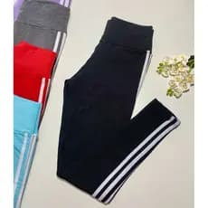 Calça Legging 3 Listras Feminina | Confortável, Estilosa e Ideal para Academia, Yoga, Treino | Moda Fitness | P M G GG