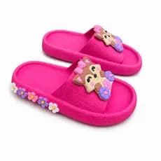 Chinelo Nuvem Infantil Slide Menina Raposa Confortável Macia Leve
