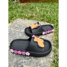 Chinelo Slide Nuvem Infantil Capivara Flores Sandália Macia