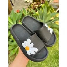 Chinelo Slide Nuvem Infantil Flor Margarida Sandália Macia