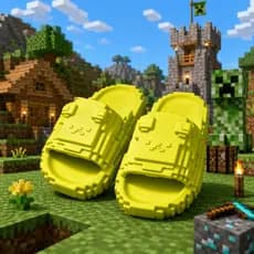 Chinelo Infantil Slide Nuvem Mine Craft Menino E Menina 23 AO 34