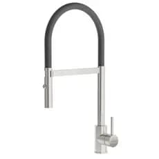 Monocomando Versatille Black em Aço Inox com Mangueira de Silicone Preto