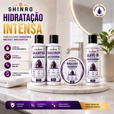 Kit Shampoo Condicionador Máscara Leave-in Shinro Hidratação