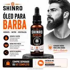 Oleo para Barba Cabelo e Bigode 30 ml  mais Hidratação mais Brilho