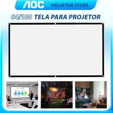 Tela Para Projetor 100 Polegadas 4k Hd Portátil 16:9 Portátil  Para Home Theater Interno